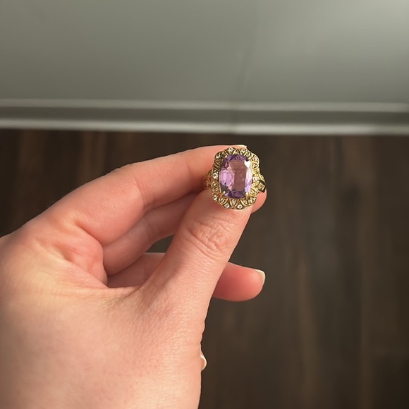 Statement Amethyst Ring - Size 7 - Picture 6 of 7